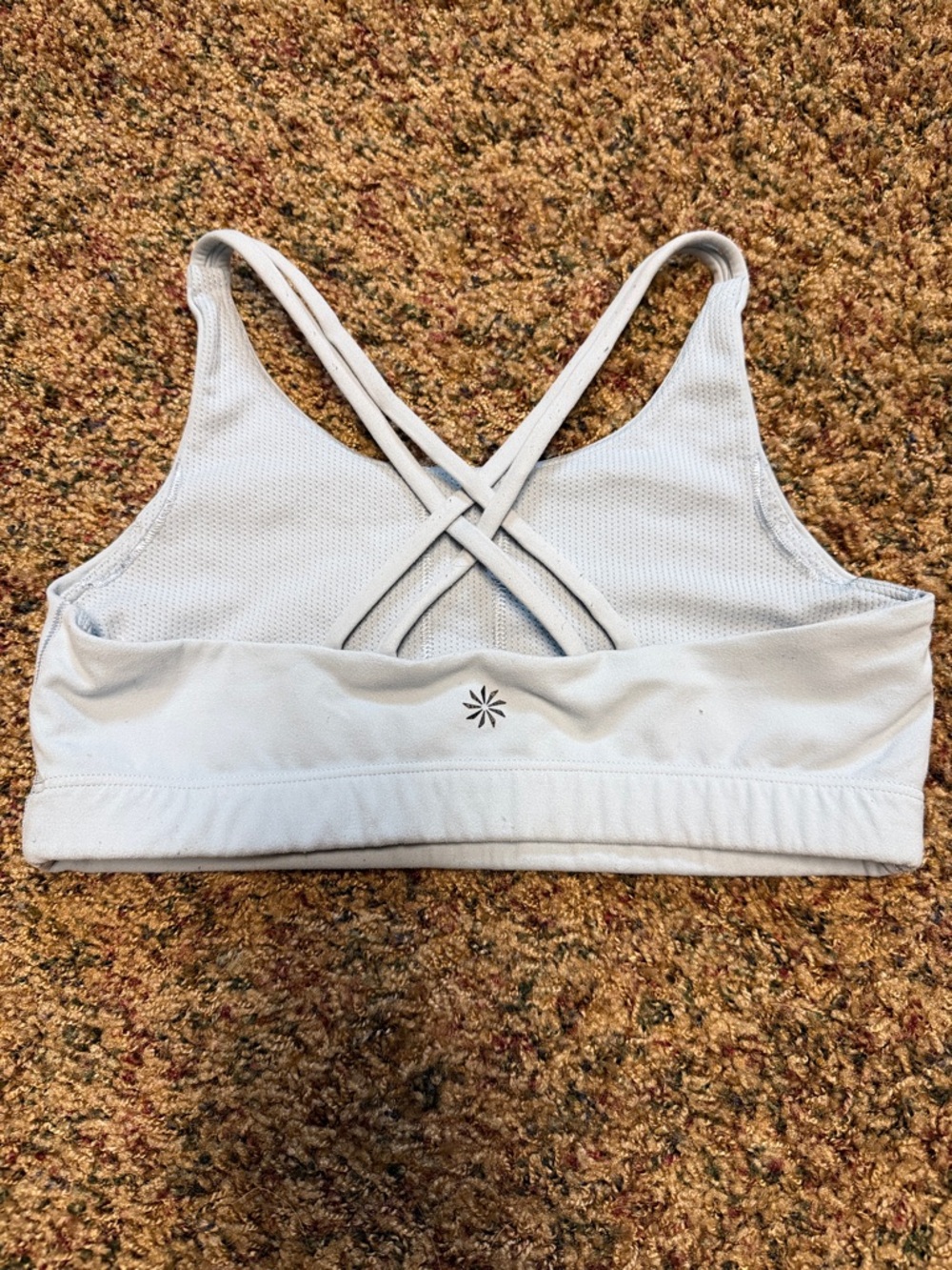 Athleta Light Blue Double-Strap Sports Bra -L - Picture 3 of 5